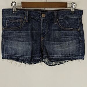 GAP Dark Blue Distressed Denim Jean Shorts